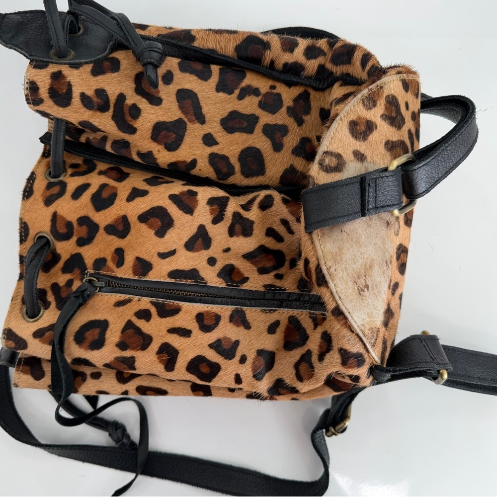 Cleobella Leopard Print Backpack - image 5